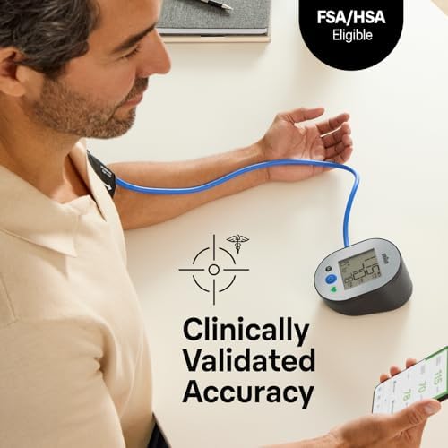 Braun ExactFit 2 Connect Upper Arm Blood Pressure Monitor with Bluetooth, At Home Blood Pressure Machine, Use with Healthy Heart App for Tracking Trends