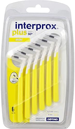 Interprox Plus Mini Yellow interdental Brush, Pack of 6