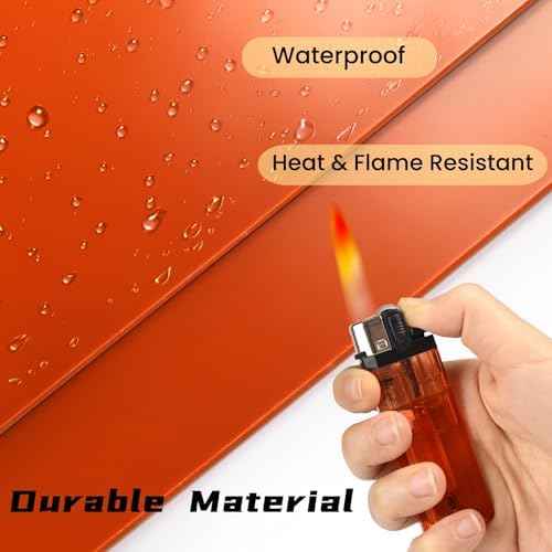 4 PCS Red Silicone Rubber Sheet, 12'' x 12'' x 1/8'' Flexible Heat Resistant Silicone Insulation Gasket, 60 A Smooth Finish High Temperature Silicone Rubber Sheeting for DIY Crafts Pads Seals