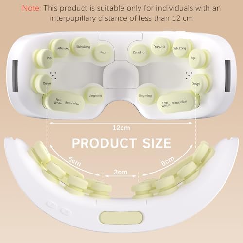Eye Massager with Heat and Cooling - with Atomization Function, Smart Heated Eye Mask with 3D Massage, Bluetooth Music, for Office, Travel, Home Use, Portable and Gifts for Women and Men