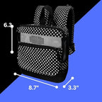 O2TOTES WEAR YOUR OXYGEN WITH STYLE Backpack fit for Rhythm p2 poc, lightweight backpack, comfortable, mesh (Nylon, black white polka)