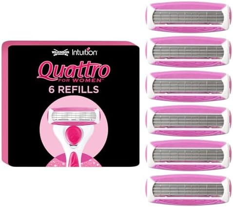WILKINSON SWORD - Quattro For Women | Smooth Glide | Pack of 6 Razor Blade Refills
