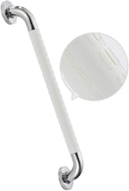 White Bathroom Grab Bar with Non-Slip Handles, Stainless Steel Handicap Safety Handrail for Elderly, for Showers, Bathtubs, Toilets, WC (12inch/16inch/18inch)