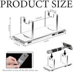 2 Pcs Acrylic Men's Razor Stand Holder Safety Razor Stand Stable Storage Bracket Shaving Brush Stands Bathroom Compatible with MK23C, Clear
