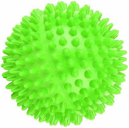 Akozon Red Spiky Fitness Massage Roller Ball - 7.5cm - Plastic Body Massage Ball for Finger Relaxation & Muscle Recovery (Large Size 9cm)