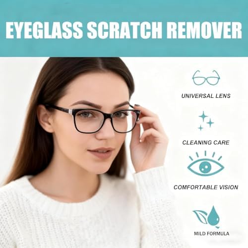 2 PCS Glasses Scratch Remover for Eyeglasses, Lens Scratch Repair & Sunglasses Scratch Remover Cleaning Spray
