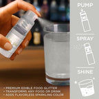 Bakell - White Tinker Dust (4g, 1x Mini Spray Pump) Edible Glitter for Food, Desserts, and Beverages!