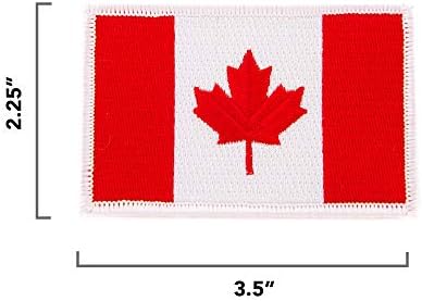 Desert Cactus Canada Flag Patch – 3.5" x 2.25" Embroidered Iron On/Sew On Applique for Blazers, Jackets, Backpacks, Bags, Hats & Tactical Gear – (Single Patch)