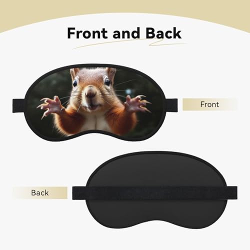 Eye Mask for Sleeping Breathable Light Blocking Sleep Mask Squirrel Funny Animal Night Blindfold Soft Comfortable Night Eye Sleep Shade Cover for Men Women Eye Cover for Home Nap