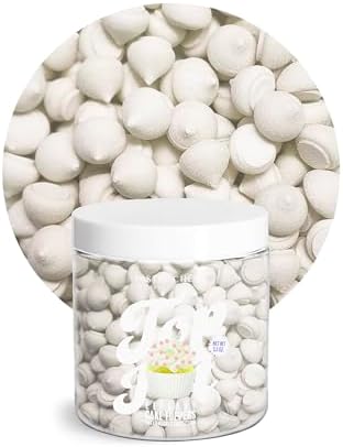 Pastry Chef's Boutique Elegant Mini Meringue Ice Cream and Cake Topping Decorating Collection (Meringue White)