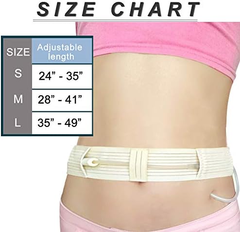 Hola Health PD Belt Breathable Peritoneal Dialysis Catheter Supplies Abdominal Holder Accessories Adjustable Belly Bands for Secure Stomach Peg G Feeding Tube Women Men Medium(28"-41")