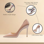 Women's 3.9 Inch Pumps Pointed Toe Stiletto Heels Shallow Mouth High Heels Party Night Club Wedding Dress Shoes