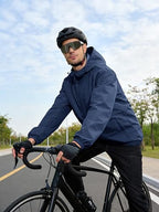 UIQUR Men's Cycling Jacket Rain Jacket Waterproof Windbreaker Raincoat Running Hiking Gear Hood Lightweight Packable
