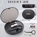 New Double-layer Retainer Storage Case with Belt Chewing,Removal Tool,Cleaning Brush,Built in Mirror Orthodontic Retainer Case