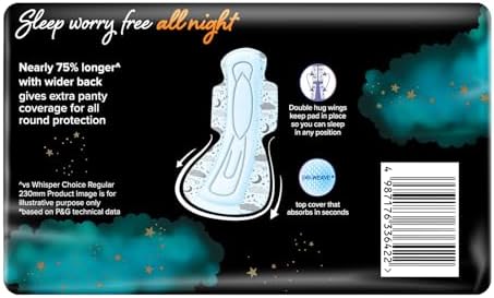 Whisper Ultra Nights Sanitary Pads XXXL Wings 10 Pieces Pack