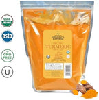 HQOExpress Bulk Organic Ground Turmeric Powder – 5 lb Value Bag (80 oz) USDA Organic | Non-GMO | Kosher | Sustainably Grown | Lab Tested | Legacy Brand Since 1977