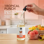 Dolce Flav Tropical Punch Extract – 2 Ounce Oil-Soluble Kosher, Sugar-Free, Concentrated Fruity Tropical Punch Flavoring for Baking, Smoothies & Desserts, Includes Measured Dropper