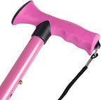 Overmold Ergonomic Folding Walking Cane (Light Pink) by HARVY