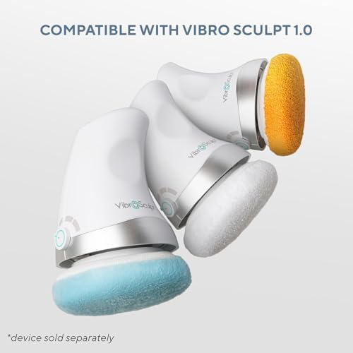 Vibro Sculpt Lymphatic Drainage Massager – Cellulite Massage Tool & Cellulite Massager, Handheld Body Massager for Stomach & Legs – Includes Pro Pads + Vitamin C Oil