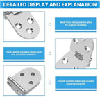 8 Pack 180 Degree Folding Table Hinge, Heavy Duty Zinc Alloy Sewing Machine Flip Top Butler Tray Hinge with Screws for Furniture Cabinet Door, 3.1x1.2in, Silver
