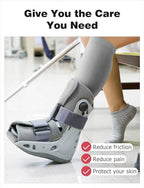 Mellbree Walking Boot Socks, 2Pairs Replacement Socks Liner for Orthopedic Walker Brace Compatible with Air Cam Walkers and Fracture Boot for Men and Women Cast Surgical leg Cover, Grey