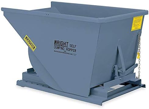 Mccullough Wright Medium-Duty Hoppers - -1/8" (11-Gauge) Sides With -3/16" (7-Gauge) Base - 1-Cu. Yd. Capacity - Gray - Gray