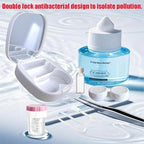 Contact Lens Case Kit with Cleaner Washer, Contact Lenses Applicator Removal Tool Kit with Mirror Solution Bottle for Daily and Outdoor Use(White)