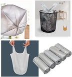 4 GALLON Bathroom Trash Bags, 5 Rolls/100 Counts Small HANDLES Garbage Bags for Office, Kitchen,Bedroom Waste Bin,Colorful Portable Strong Rubbish Bags (silver 100Counts)