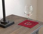 CleverDelights Red Hemstitch 6" Cocktail Napkins - 12 Pack - 55/45 Linen Cotton Blend