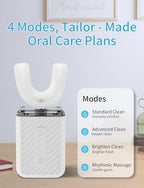 U-Shaped Electric Toothbrush, 48,000 VPM, 4 Modes, 60-Second Clean, IPX7 Waterproof, ultrasonic Toothbrush with Magnetic Contact Charging