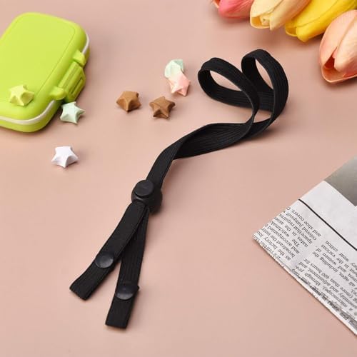 12 Pieces Adjustable Ear Straps Anti Slip Ear Loop Extension Hook Straps Mask Holder Extender for Nurse Dust Workers Food Workers to Relieve, Black
