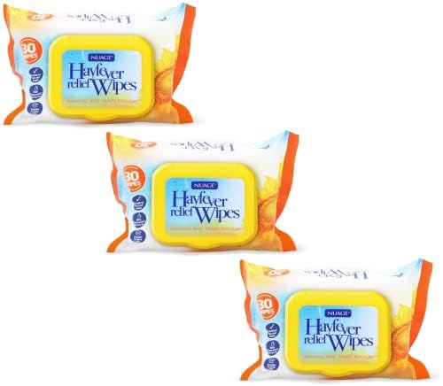 3 Pack Nuage Hayfever Allergy Relief Wipes 30 Wipes (Total 90 Wipes)
