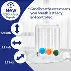 Breathing Exercise Device for Lungs, Lung Exerciser Device – 1200cc/sec 3‑Ball Trainer for Gentle Breathing Training & Recovery Support, Breathing Trainer