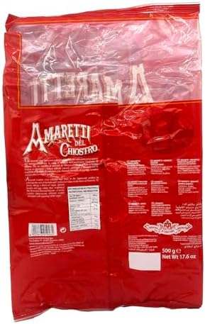 Chiostro di Saronno Amaretti Del Chiostro, Amaretti Di Saronno Crunchy Italian Cookies Cello Bag, 17.6 oz