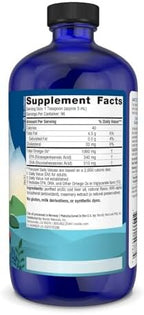 Nordic Naturals Arctic Cod Liver Oil, Orange - 16 oz - 1060 mg Total Omega-3s with EPA & DHA - Heart & Brain Health, Healthy Immunity, Overall Wellness - Non-GMO - 96 Servings