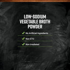 Frontier Co-op Vegetable Flavored Broth Powder, 1-Pound Bulk, Low Sodium, Onion, Garlic, Carrot, Basil, Turmeric, Celery Seed