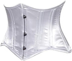 Daisy corsets Women's Daisy Corsets Womens White Satin Mini Cincher Underbust Corset Waist Cincher Busk Closure & Plus Size
