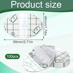 100 Pcs Clear Waterproof Ear Stickers, Covers for Swimming, Disposable Ear Protectors, 1.7x2.7 Inches, Shower Ear-Covers for Bathing Swimming Shower Surfing Snorkeling and More