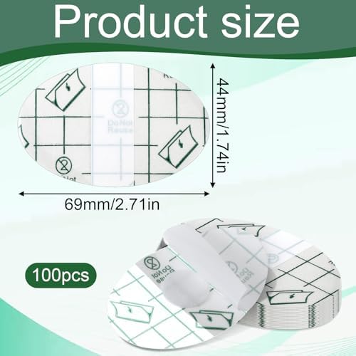 100 Pcs Clear Waterproof Ear Stickers, Covers for Swimming, Disposable Ear Protectors, 1.7x2.7 Inches, Shower Ear-Covers for Bathing Swimming Shower Surfing Snorkeling and More