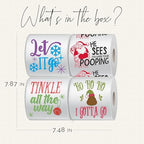 Christmas Toilet Paper Roll Pack of 4 – Holiday Gag Gifts, Funny Christmas Gifts, Perfect for White Elephant and Holiday Parties - Novelty, Santa, Xmas, Grinch and Funny Toilet Paper