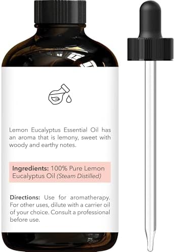 Brooklyn Botany Lemon Eucalyptus Essential Oil - Huge 4 Fl Oz - 100% Pure and Natural - Premium Grade with Dropper - for Aromatherapy and Diffuser