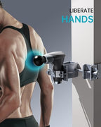 Massage Gun Holder Plus for Back, Muscle Hands Free Percussion, All Aluminium Alloy Made, Compatible with Most Massage Gun, Design for Hard-to-Reach Area, Holder ONLY
