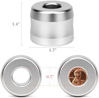 Linkidea 2 Pack Safety Razor Stand, Opening Dia 0.7" (18.5mm) Aluminum Alloy Men's Shaving Stand for Bathroom Countertops, Silver
