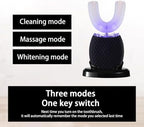 Ultrasonic Toothbrush for Adults Automatic Toothbrush with Soft Bristles Rechargeable Portable 30'' Automatic Timer Wireless Charging Washable for Travel & Home Use (Black)