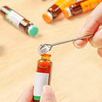 Mini Bottle Opener Botox Vials Opener Phial Cap Remover Oral Liquid Cap Lifter Clinic Hospital Medicine Bottle Opener Soad Beer Canned Beverages Opener Simple Small Strong (2 PCS)