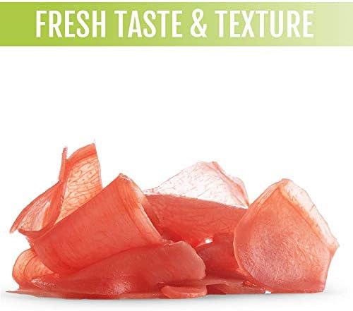 Best of Thailand Japanese Pink Pickled Sushi Ginger | No MSG | 2 Jars of 12oz Fresh Sliced Young Gari Pickled Ginger in Sweet Pickling Brine with Color | Fat-Free, Sugar-Free, Kosher