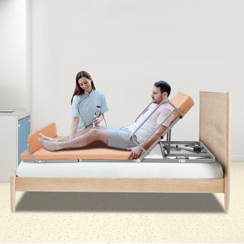Electric Lifting Backrest for Bed, Adjustable Bed Rest Help Elderly Get up Easily, Sit-up Back Rest Chair for Neck Lumbar Back Support, Medical Pillow Lifter w/Wired Controller
