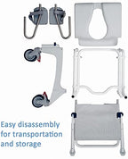 Invacare OCEANERGOSP Aquatec Ocean Ergo Rolling Shower Wheelchair with Self-Propelled Wheel and Commode