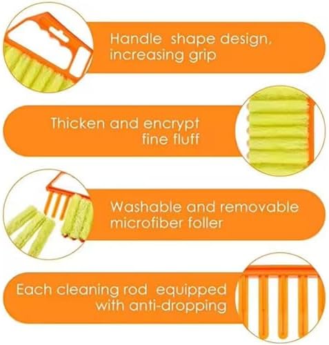 Window Venetian Blind Cleaner Duster Tool Removable Washable 7 Fingers Dusting Cleaner and Air Vent Cleaner for Cleaning Blinds Air Conditioner
