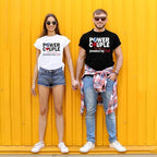 SUWATOIN Christian Couples Matching Shirt Power Couple Tee Tops Valentines Day T-Shirt